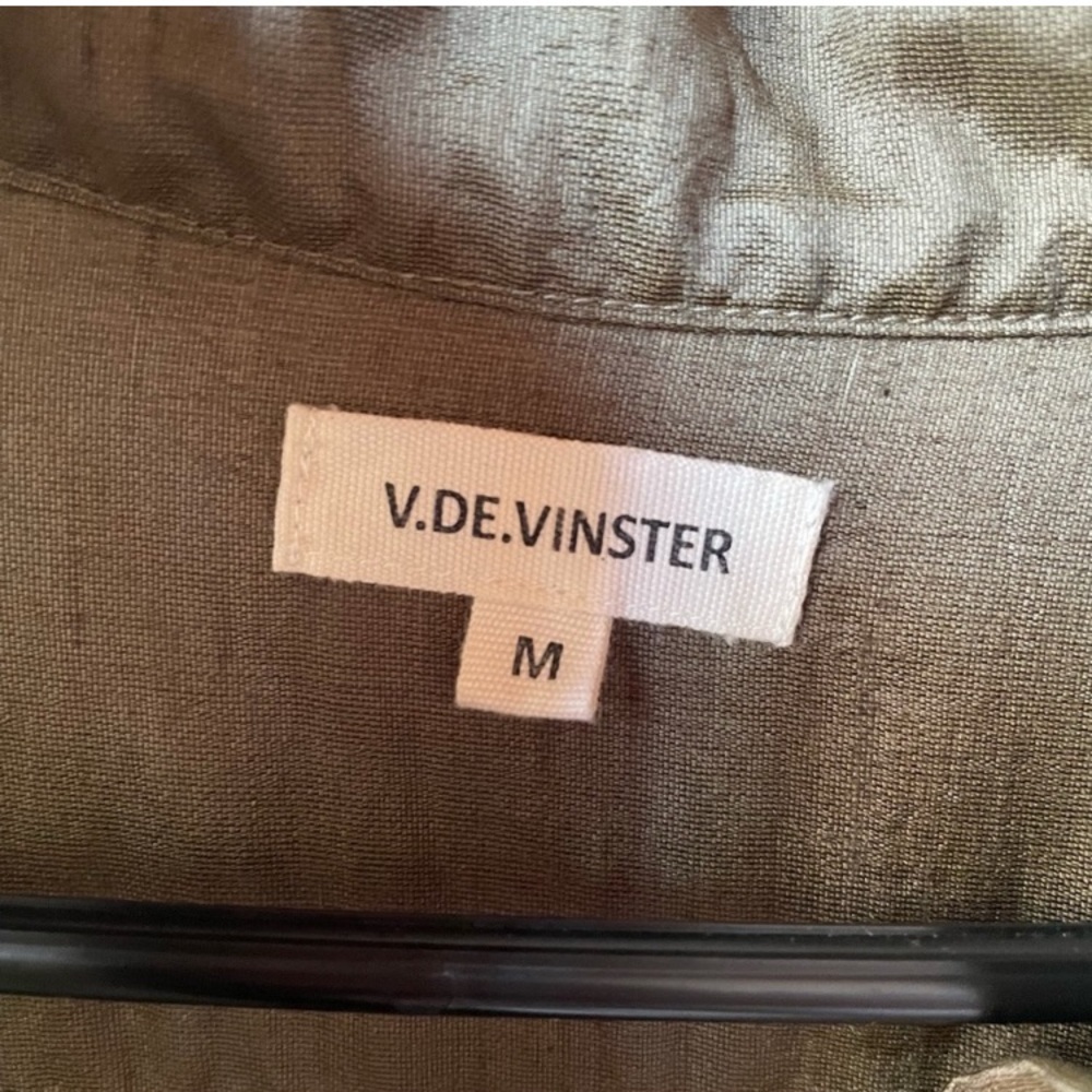 V. De. Vinster Embroidered Balloon Sleeve Maxi Dress Khaki - Picture 5 of 6